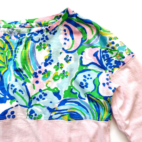 Lilly Pulitzer Girls Pink Long Sleeve Finn Top Size M 6-7 - Picture 3 of 8